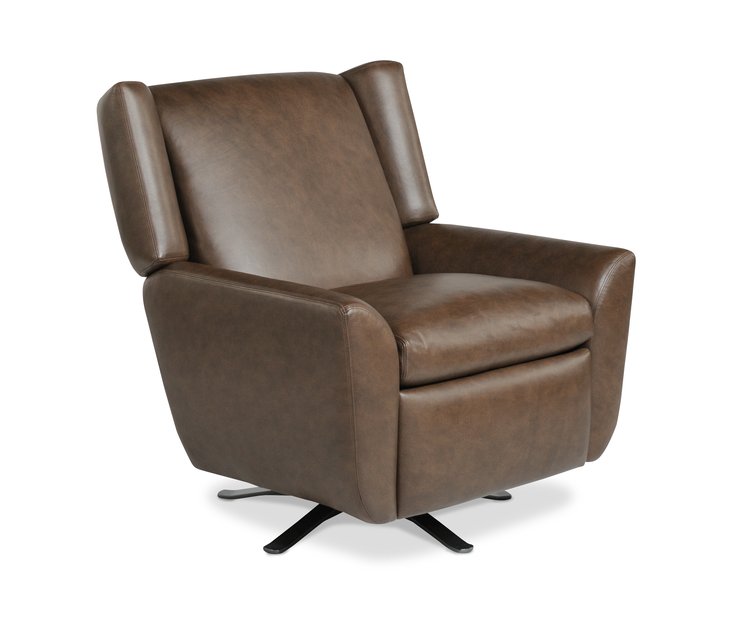 JAMES LEATHER SWIVEL RECLINER | Taylor King